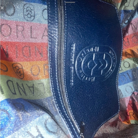 😍NWT Marino Orlandi Made in Italy Blue Suede Purse - Picture 7 of 15